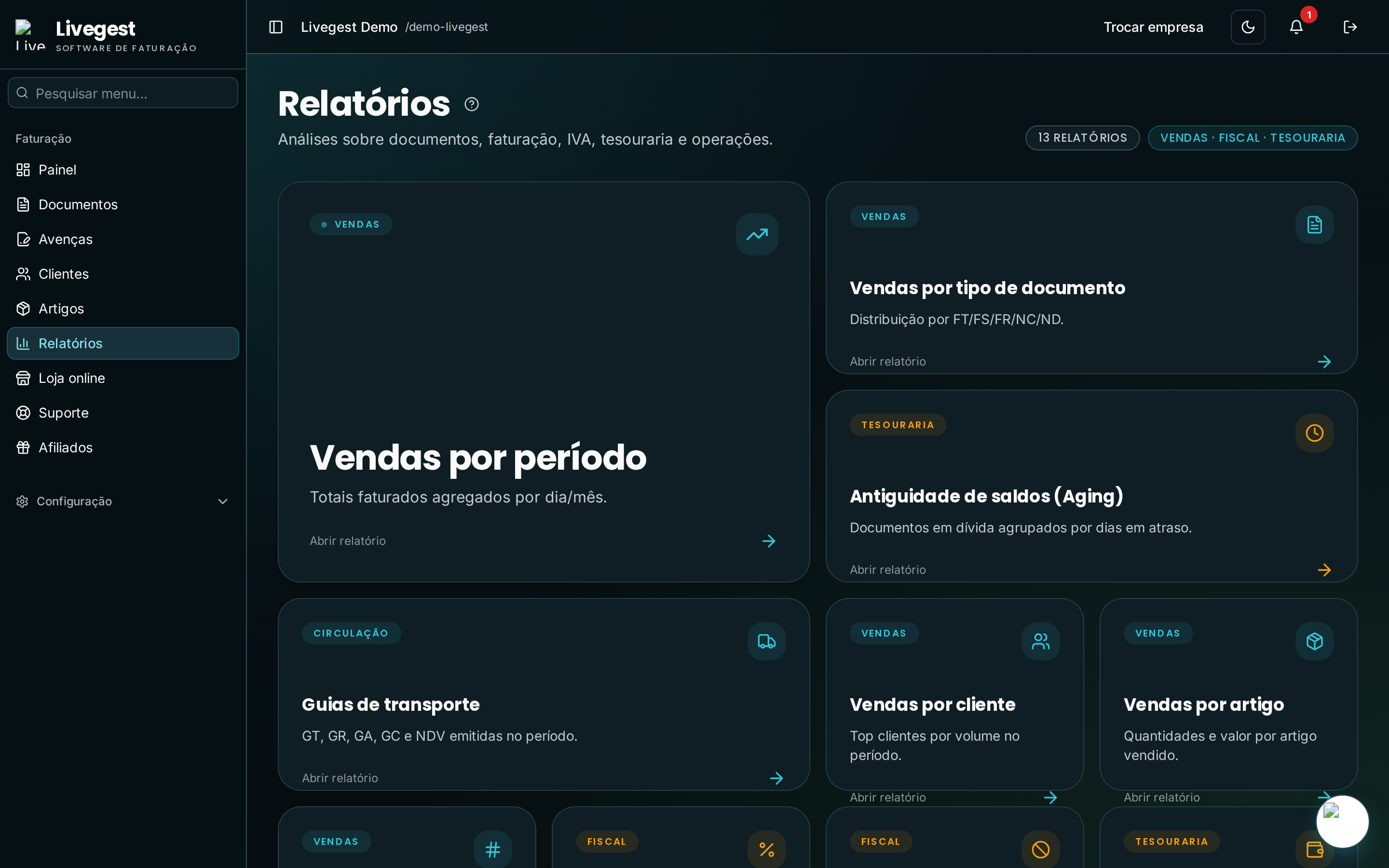 Relatórios contabilísticos