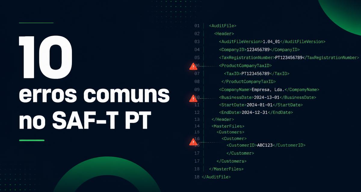 Os 10 erros mais comuns no ficheiro SAF-T PT (e como corrigi-los)